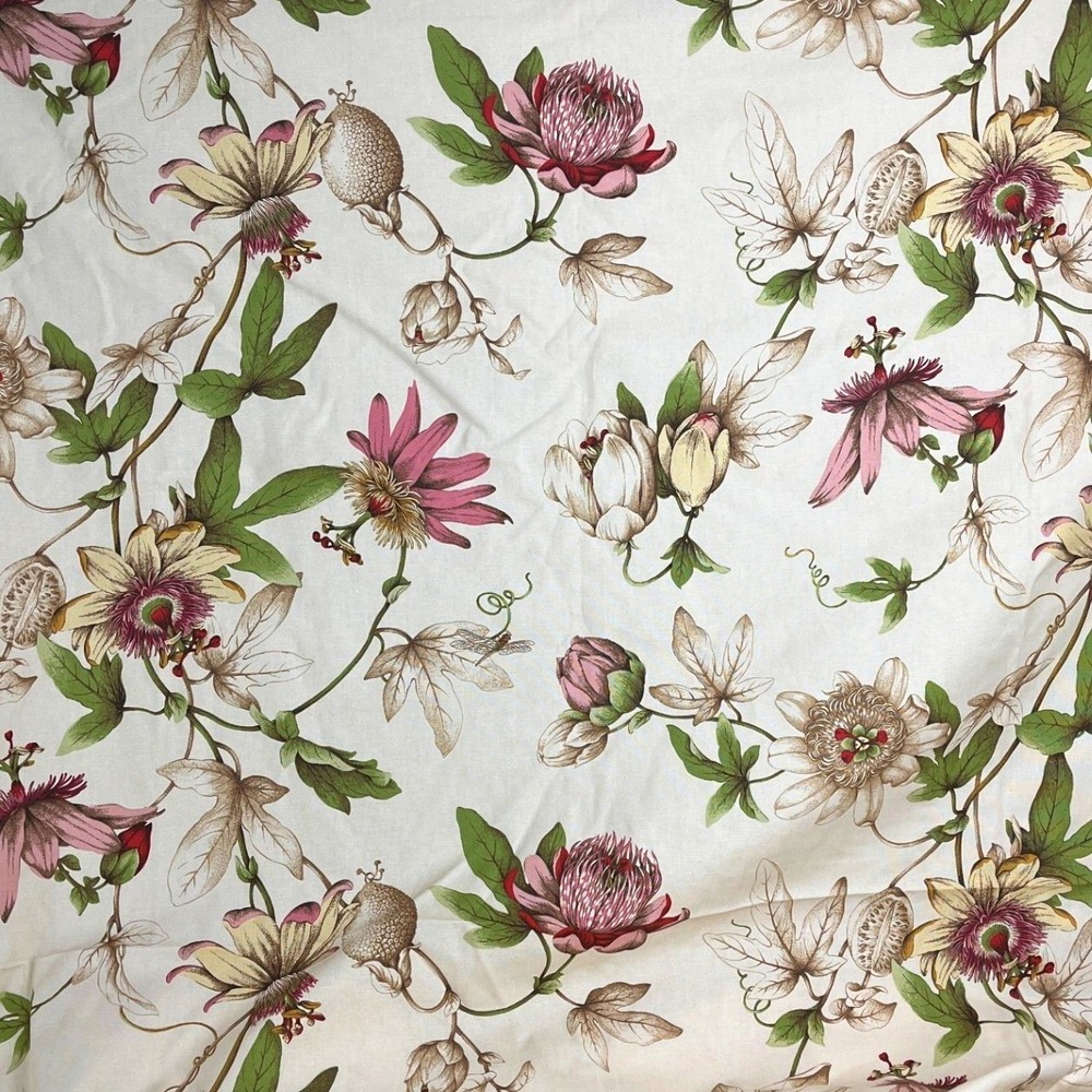 P Kaufmann Botanical Decorator Fabric Flowers Floral Soil Stain Repellent 5 M